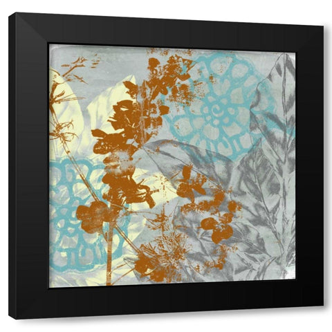 Tropical Interplay I Black Modern Wood Framed Art Print with Double Matting by Goldberger, Jennifer
