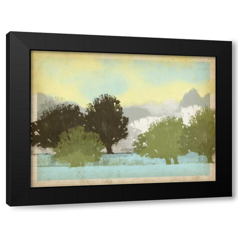 Serene Park I Black Modern Wood Framed Art Print by Vision Studio