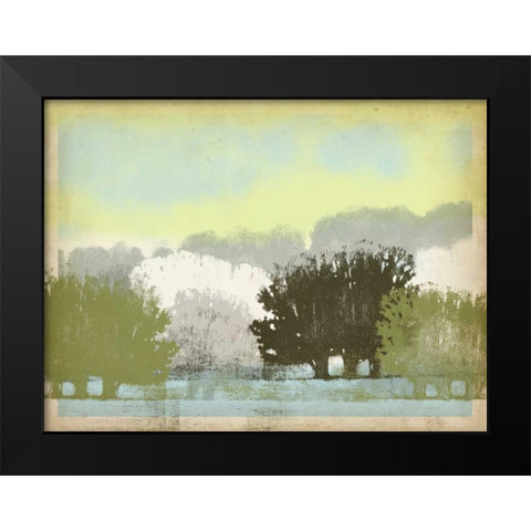 Serene Park II Black Modern Wood Framed Art Print by Vision Studio