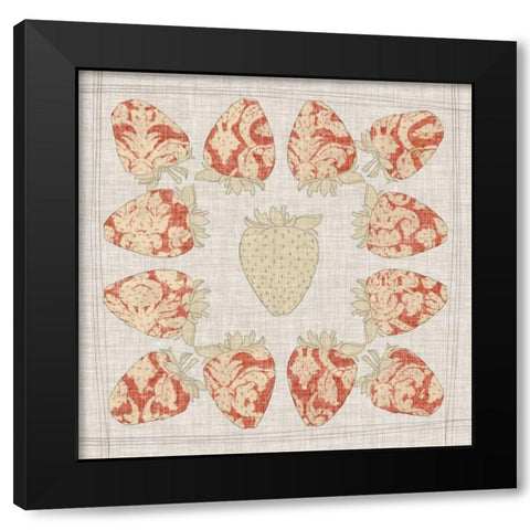 Contour Fruits and Veggies IX Black Modern Wood Framed Art Print by Vision Studio