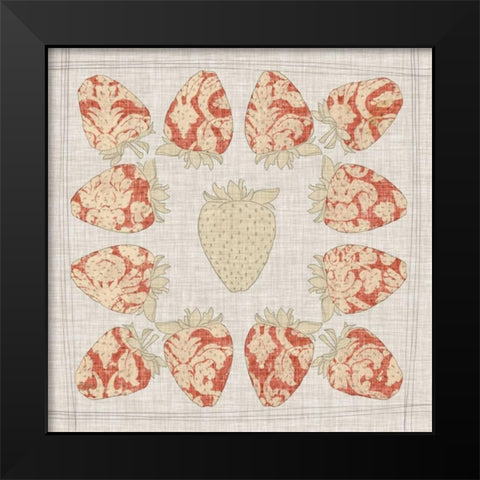 Contour Fruits and Veggies IX Black Modern Wood Framed Art Print by Vision Studio