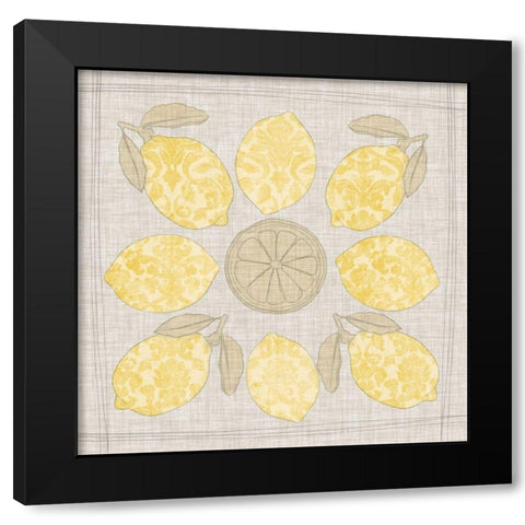 Contour Fruits and Veggies X Black Modern Wood Framed Art Print with Double Matting by Vision Studio