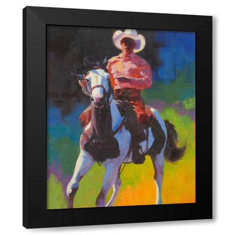 Touch Enough Black Modern Wood Framed Art Print by Chapman, Julie