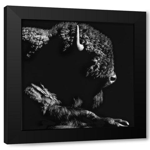 Just Chillin Black Modern Wood Framed Art Print by Chapman, Julie
