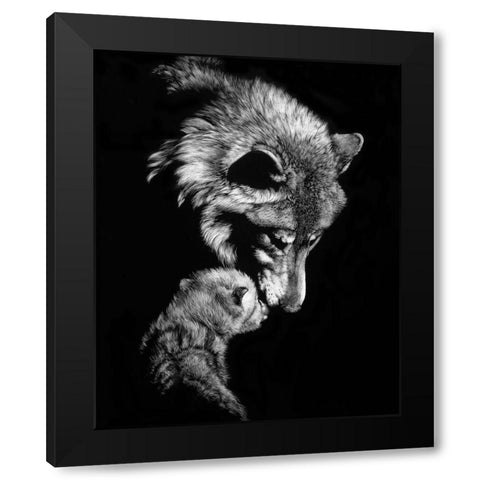 Tenderness Black Modern Wood Framed Art Print with Double Matting by Chapman, Julie