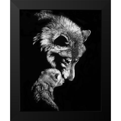 Tenderness Black Modern Wood Framed Art Print by Chapman, Julie