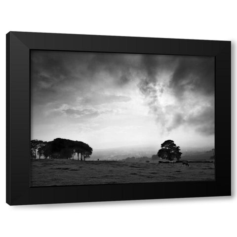 Dales Landscape Black Modern Wood Framed Art Print by Henson, Martin