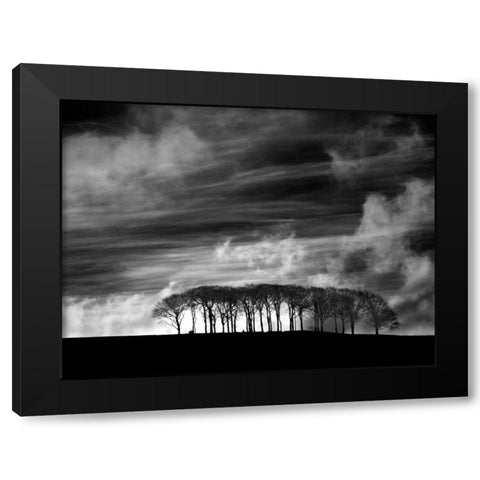 Early Morning Clouds Black Modern Wood Framed Art Print by Henson, Martin
