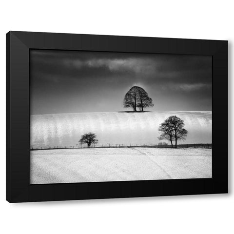 Winter Triangle Black Modern Wood Framed Art Print by Henson, Martin