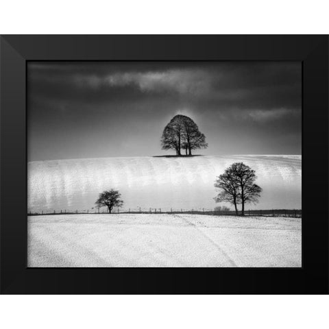 Winter Triangle Black Modern Wood Framed Art Print by Henson, Martin