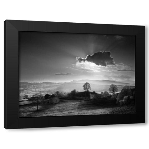 Light from Behind Black Modern Wood Framed Art Print by Henson, Martin