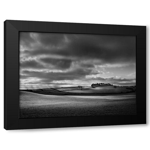 Billings View Black Modern Wood Framed Art Print with Double Matting by Henson, Martin