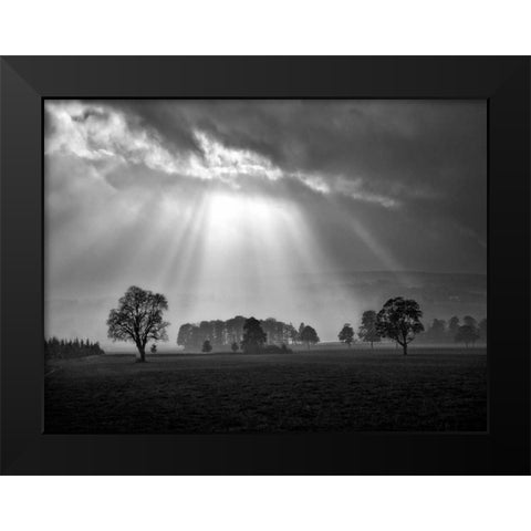 Cloud Burst Black Modern Wood Framed Art Print by Henson, Martin