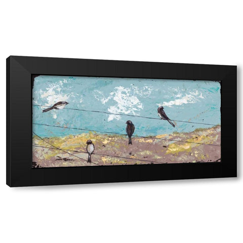 Highwire Act Black Modern Wood Framed Art Print with Double Matting by Reynolds, Jade