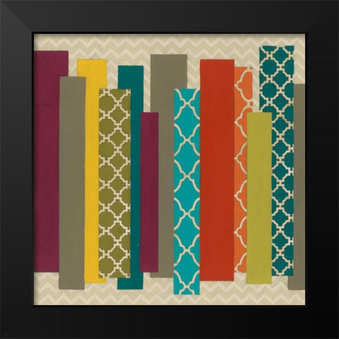 Patternscape III Black Modern Wood Framed Art Print by Vess, June Erica