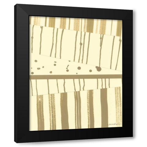 Papyrus Collage I Black Modern Wood Framed Art Print with Double Matting by Lam, Vanna
