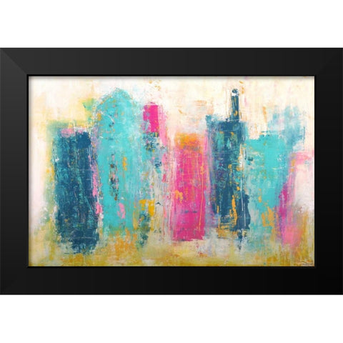 City Dreams Black Modern Wood Framed Art Print by Ashley, Erin