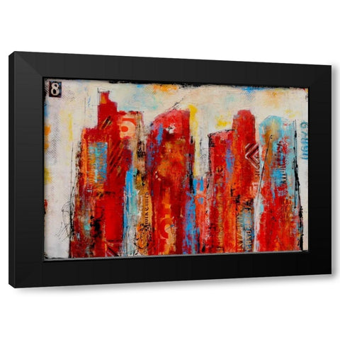 District 8 Black Modern Wood Framed Art Print by Ashley, Erin