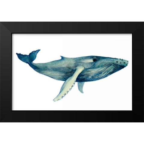 The Whales Song II Black Modern Wood Framed Art Print by Popp, Grace