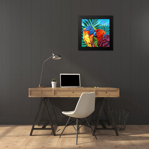 Birds in Paradise I Black Modern Wood Framed Art Print by Vitaletti, Carolee