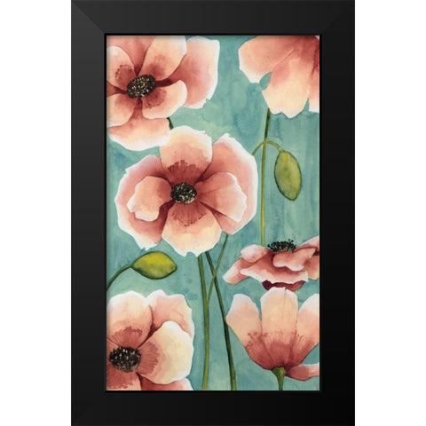 Freckled Poppies I Black Modern Wood Framed Art Print by Popp, Grace
