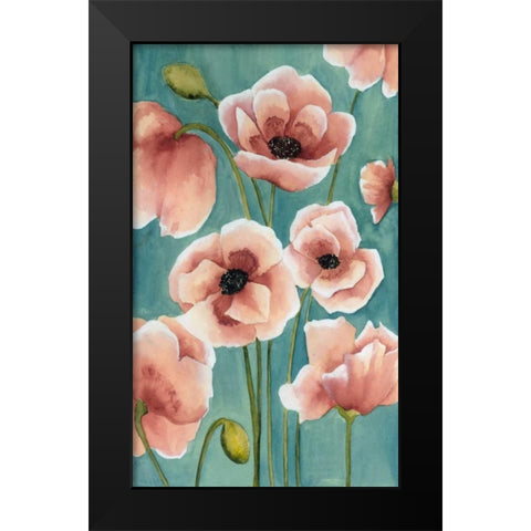 Freckled Poppies II Black Modern Wood Framed Art Print by Popp, Grace