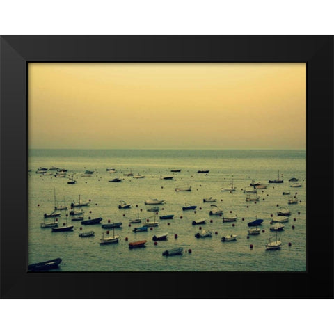 Sunset Harbour II Black Modern Wood Framed Art Print by Bell, Lillian