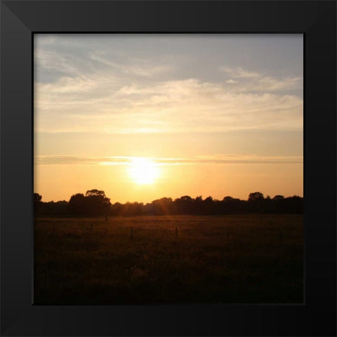 Sunset Field I Black Modern Wood Framed Art Print by Bell, Lillian