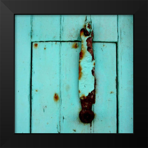 Rustic Turquoise Details I Black Modern Wood Framed Art Print by Bell, Lillian
