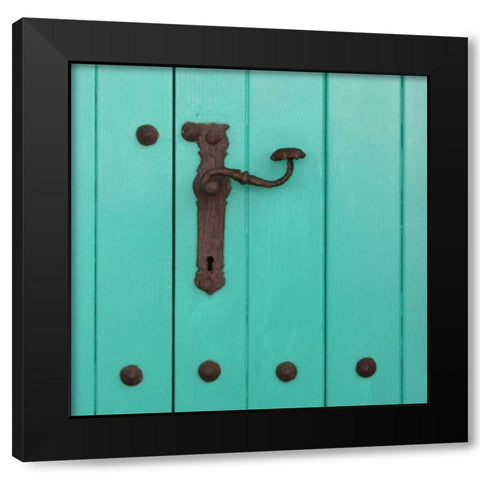 Rustic Turquoise Details II Black Modern Wood Framed Art Print with Double Matting by Bell, Lillian