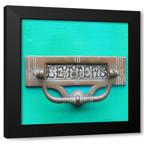 Rustic Turquoise Details III Black Modern Wood Framed Art Print with Double Matting by Bell, Lillian