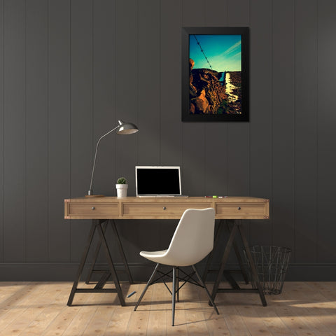 Blue Skies I Black Modern Wood Framed Art Print by Bell, Lillian