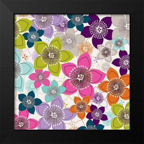 Boho Floral II Black Modern Wood Framed Art Print by Ketchum, Nicole
