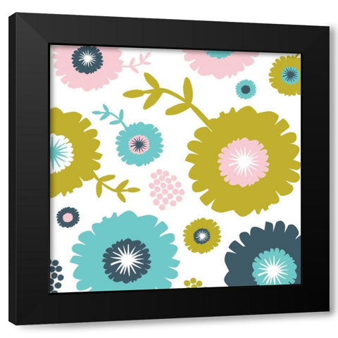 Garden Floral I Black Modern Wood Framed Art Print with Double Matting by Ketchum, Nicole