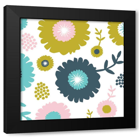 Garden Floral II Black Modern Wood Framed Art Print with Double Matting by Ketchum, Nicole