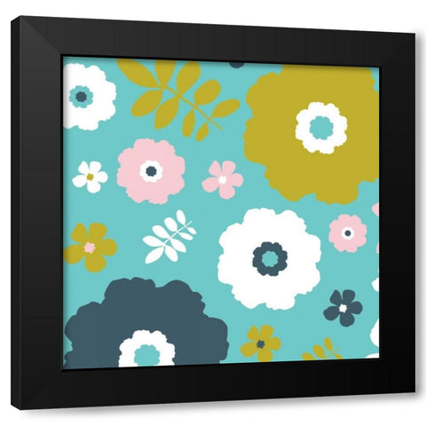 Sweet Floral I Black Modern Wood Framed Art Print with Double Matting by Ketchum, Nicole