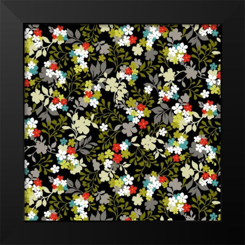 Costa del Flores II Black Modern Wood Framed Art Print by Hoffman, Katia