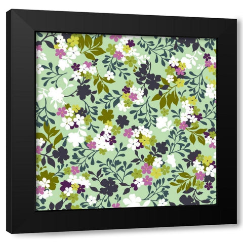 Costa del Flores IV Black Modern Wood Framed Art Print by Hoffman, Katia