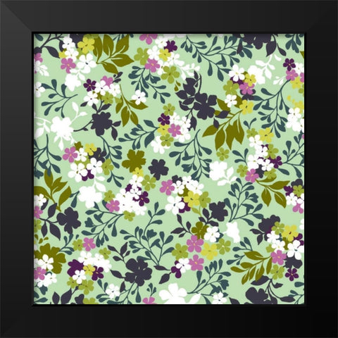 Costa del Flores IV Black Modern Wood Framed Art Print by Hoffman, Katia