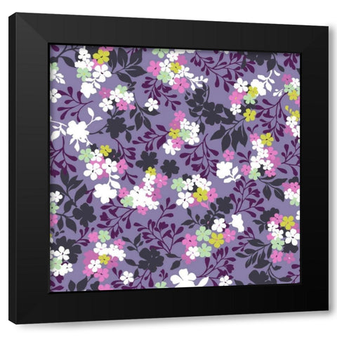Costa del Flores V Black Modern Wood Framed Art Print by Hoffman, Katia