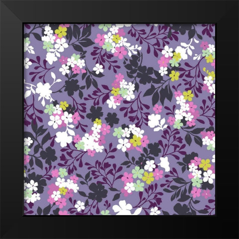 Costa del Flores V Black Modern Wood Framed Art Print by Hoffman, Katia
