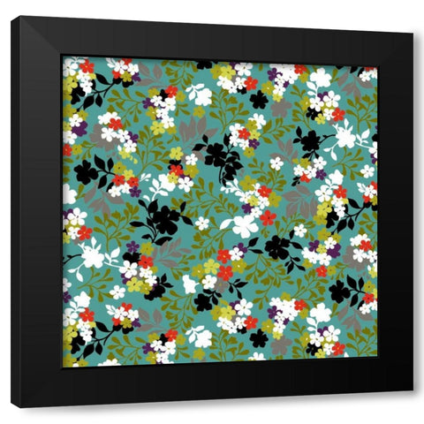 Costa del Flores VI Black Modern Wood Framed Art Print by Hoffman, Katia