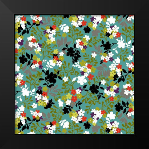 Costa del Flores VI Black Modern Wood Framed Art Print by Hoffman, Katia