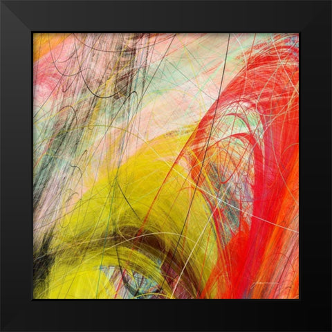 String Tile I Black Modern Wood Framed Art Print by Burghardt, James