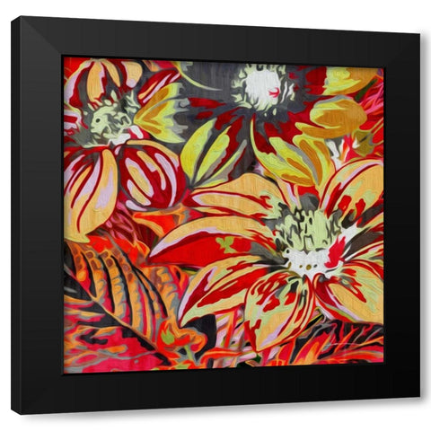 Spring Mix II Black Modern Wood Framed Art Print by Burghardt, James
