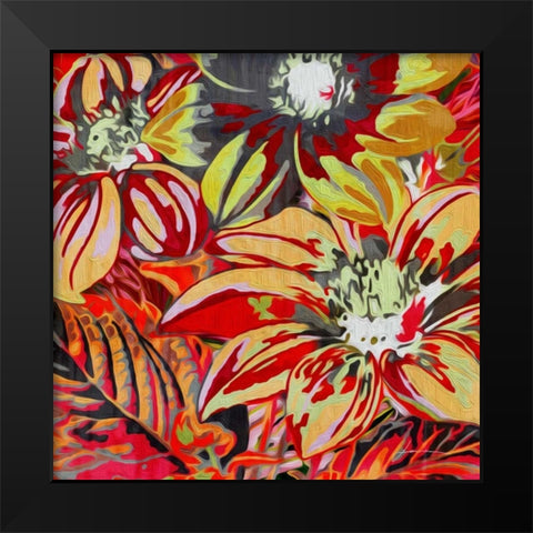 Spring Mix II Black Modern Wood Framed Art Print by Burghardt, James