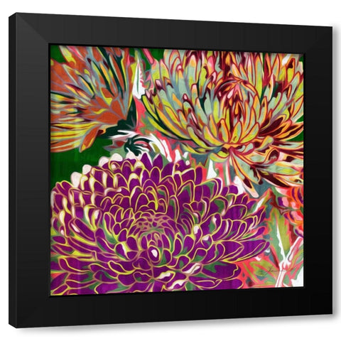 Spring Mix III Black Modern Wood Framed Art Print by Burghardt, James