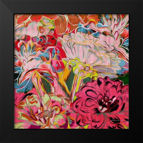 Spring Mix IV Black Modern Wood Framed Art Print by Burghardt, James
