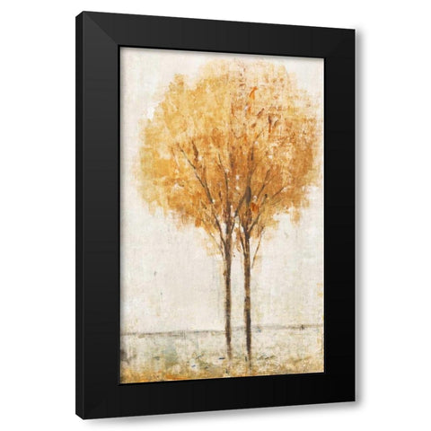 Falling Leaves I Black Modern Wood Framed Art Print by OToole, Tim