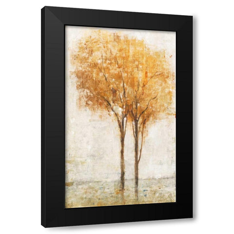 Falling Leaves II Black Modern Wood Framed Art Print by OToole, Tim